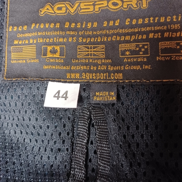 AVG Leather Motercyvle Jacket sz 44 - Picture 9 of 11